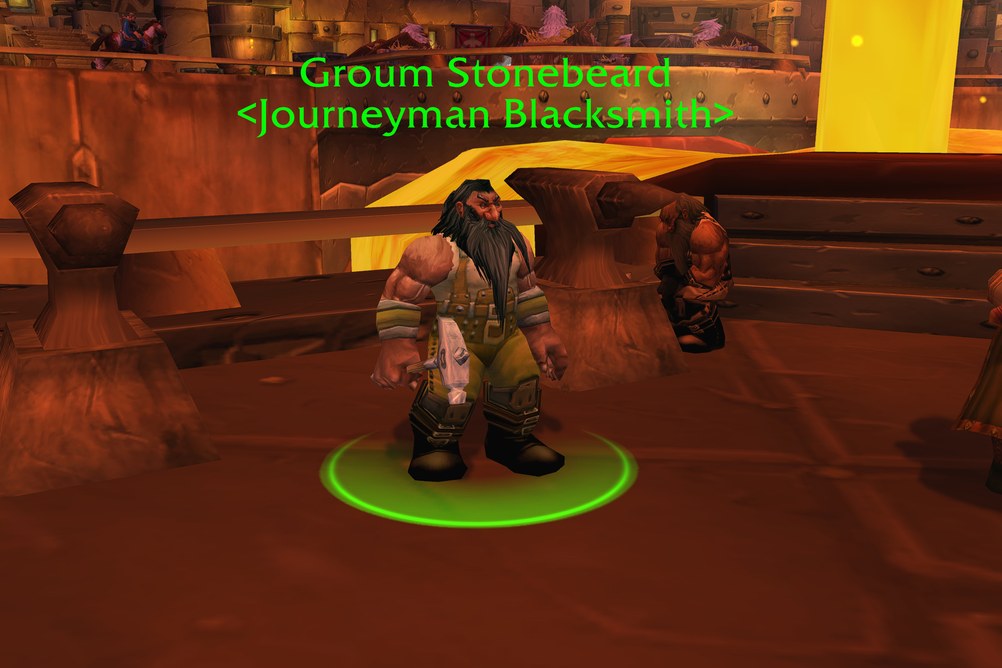 Groum Stonebeard, Journeyman Blacksmith in Ironforge (WoW Forever)