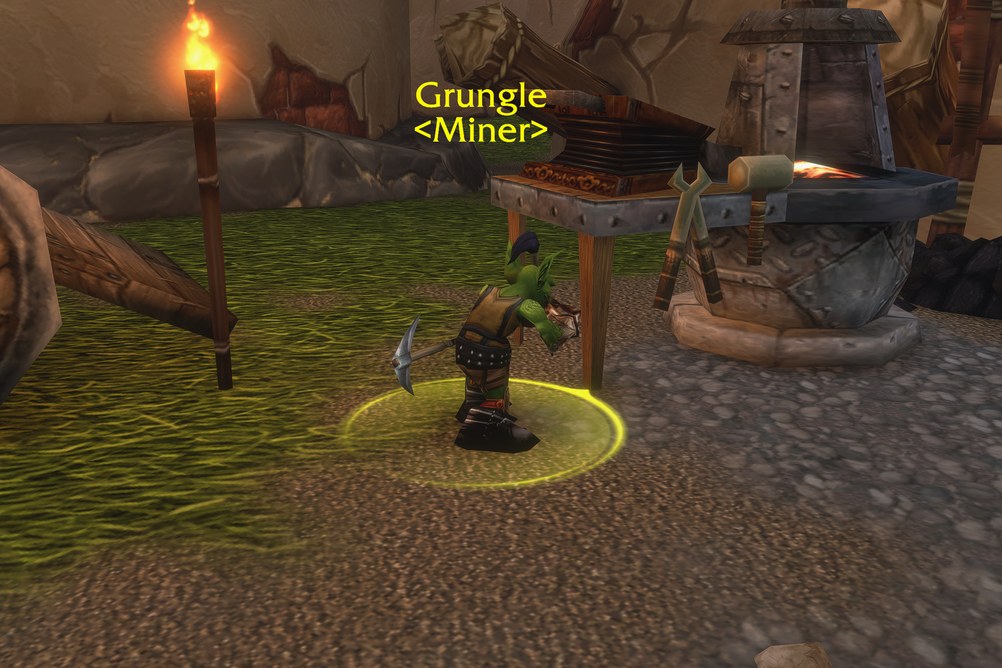 Grungle, Miner in Riverglades (WoW Forever)