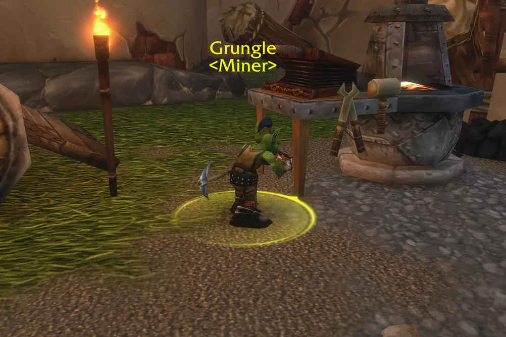 Grungle, Miner in Riverglades (WoW Forever)