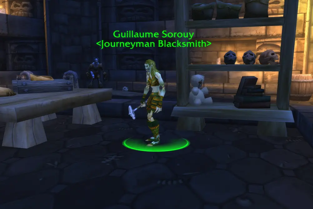 Guillaume Sorouy, Journeyman Blacksmith in Silverpine Forest (WoW Forever)