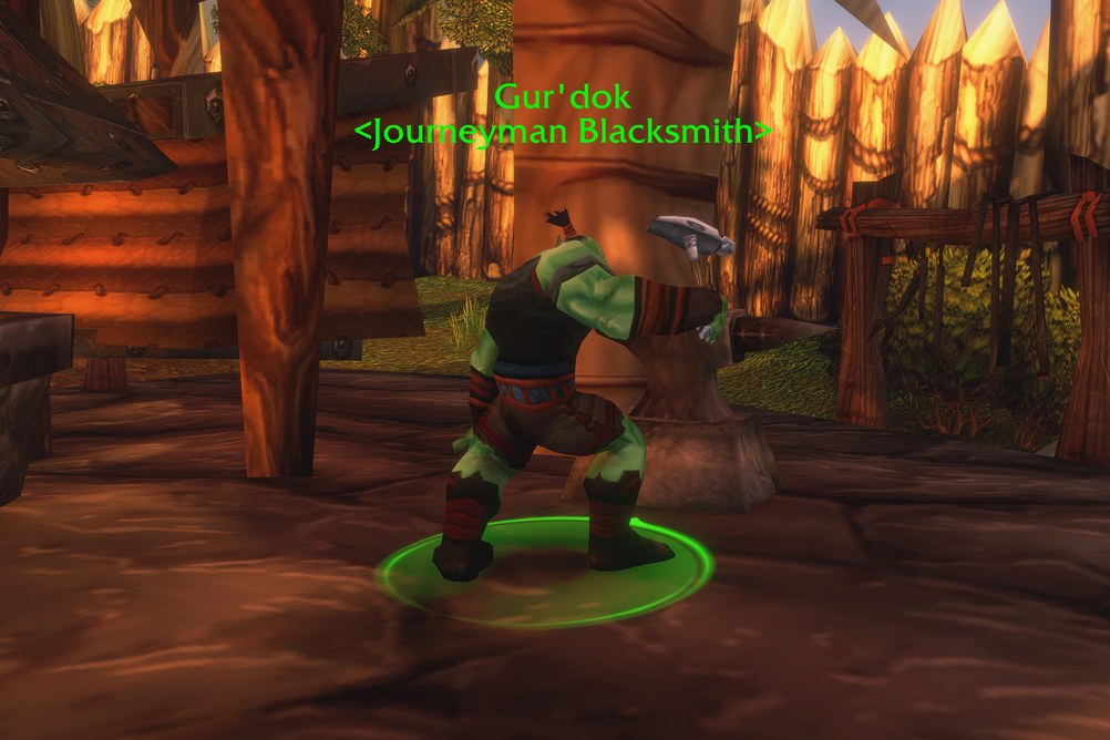Gur'dok, Journeyman Blacksmith in Riverglades (WoW Forever)