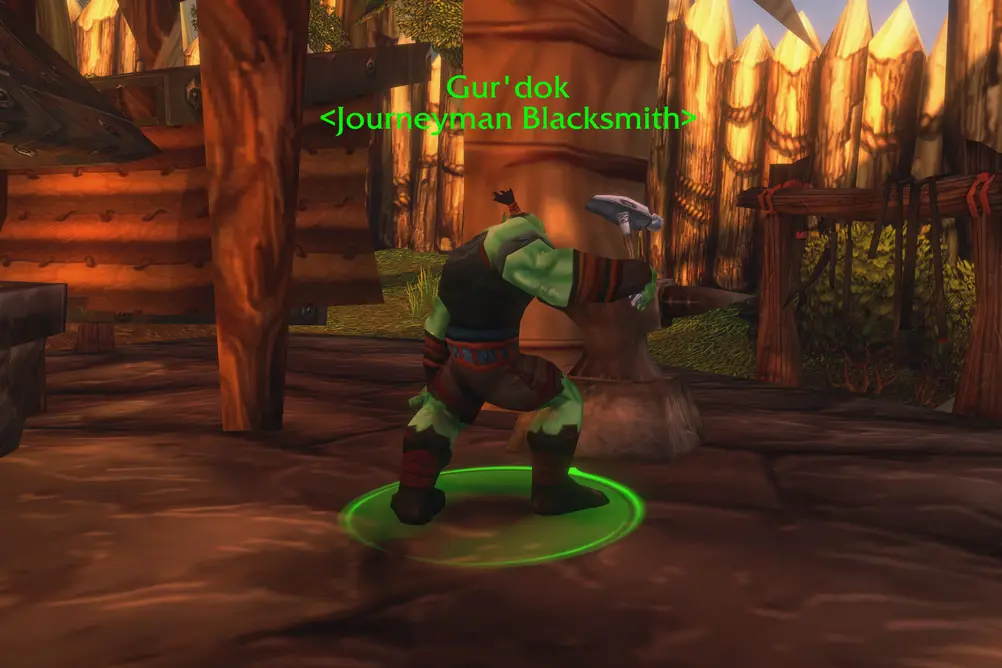 Gur'dok, Journeyman Blacksmith in Riverglades (WoW Forever)