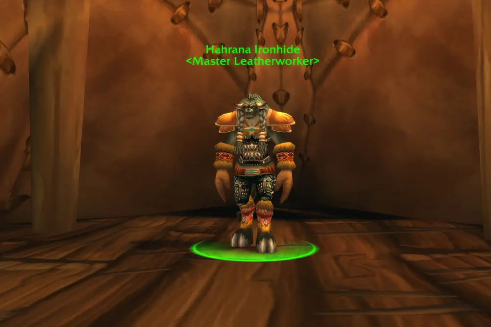 Hahrana Ironhide, Master Leatherworker in Feralas (WoW Forever)