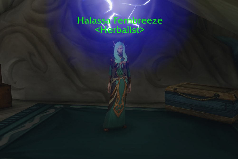 Halassa Fernbreeze, Herbalist in Zephras Isle (WoW Forever)