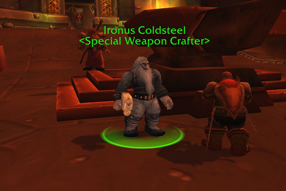 Ironus Coldsteel, Special Weapon Crafter in Ironforge (WoW Forever)