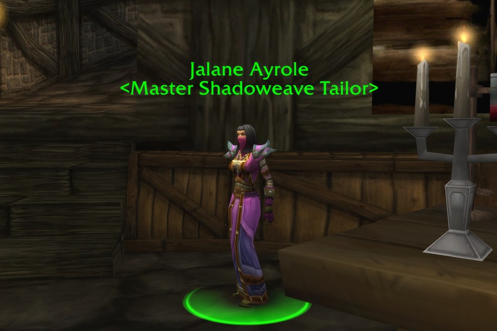 Jalane Ayrole, Master Shadoweave Tailor in Stormwind City (WoW Forever)