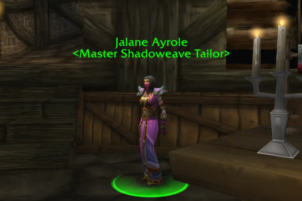 Jalane Ayrole, Master Shadoweave Tailor in Stormwind City (WoW Forever)
