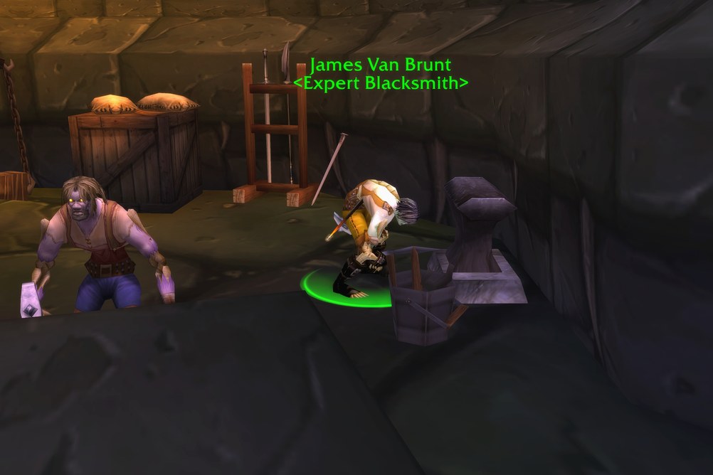James Van Brunt, Expert Blacksmith in Undercity (WoW Forever)