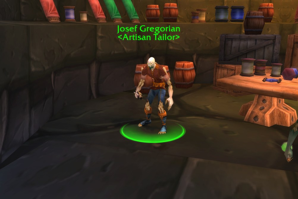Josef Gregorian, Artisan Tailor in Undercity (WoW Forever)