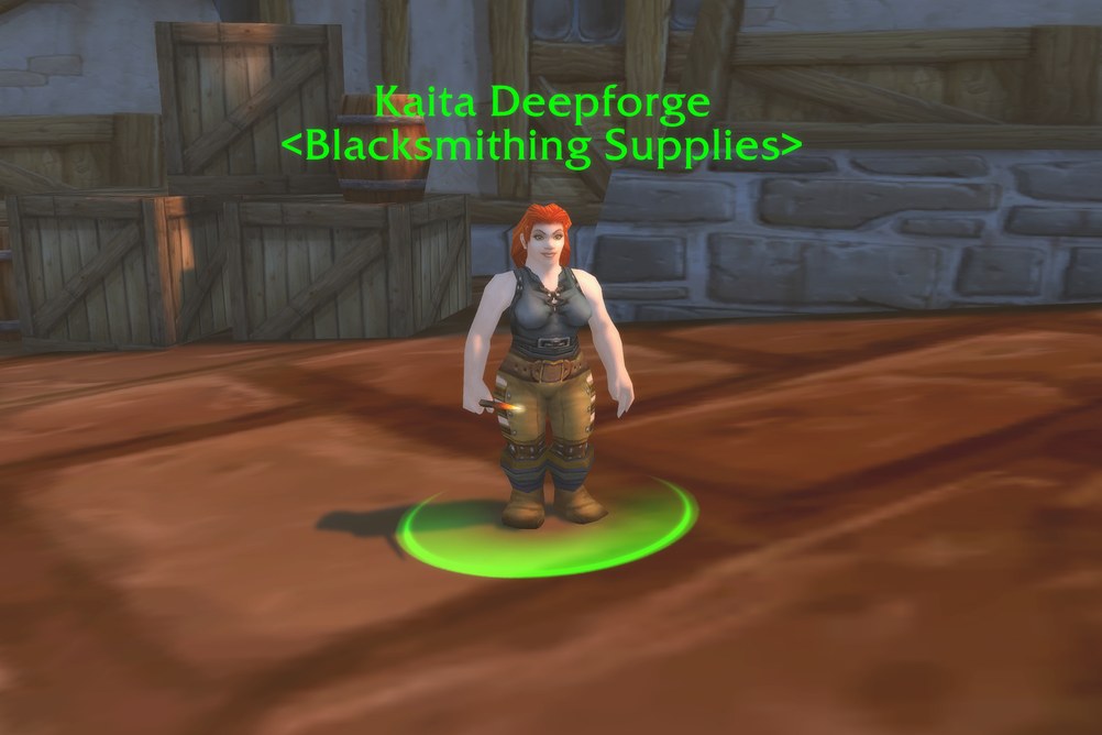 Kaita Deepforge, Blacksmithing Supplies in Stormwind City (WoW Forever)