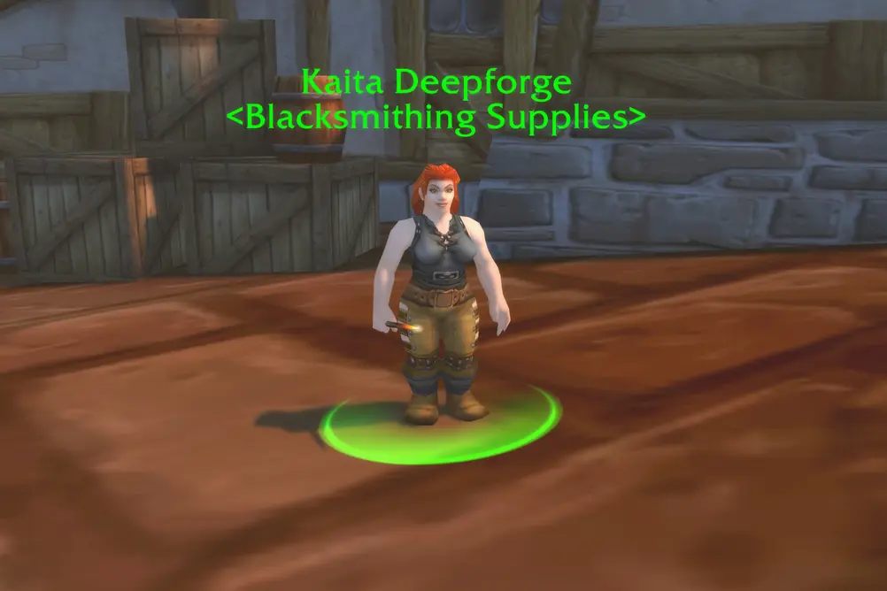 Kaita Deepforge, Blacksmithing Supplies in Stormwind City (WoW Forever)