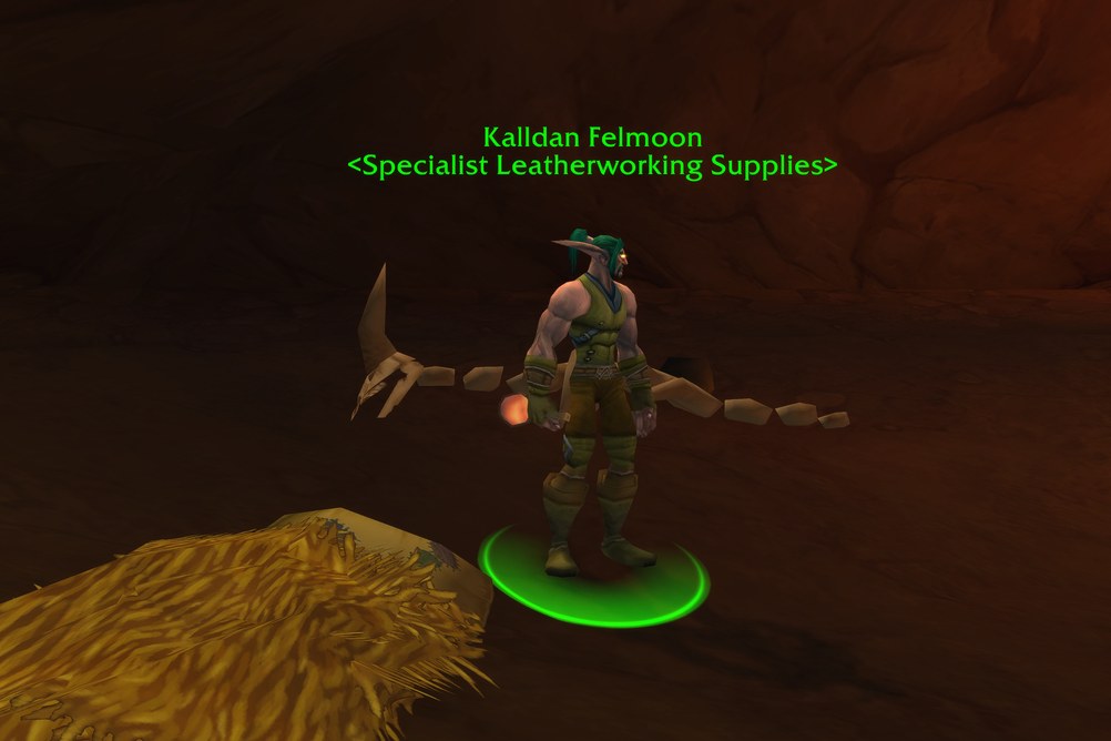 Kalldan Felmoon, Specialist Leatherworking Supplies in The Barrens (WoW Forever)