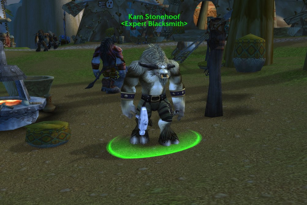 Karn Stonehoof, Expert Blacksmith in Thunder Bluff (WoW Forever)