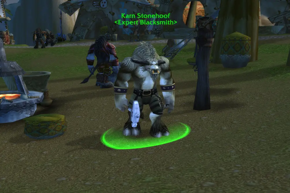 Karn Stonehoof, Expert Blacksmith in Thunder Bluff (WoW Forever)