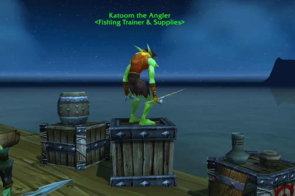 Katoom the Angler, Fishing Trainer & Supplies in The Hinterlands (WoW Forever)