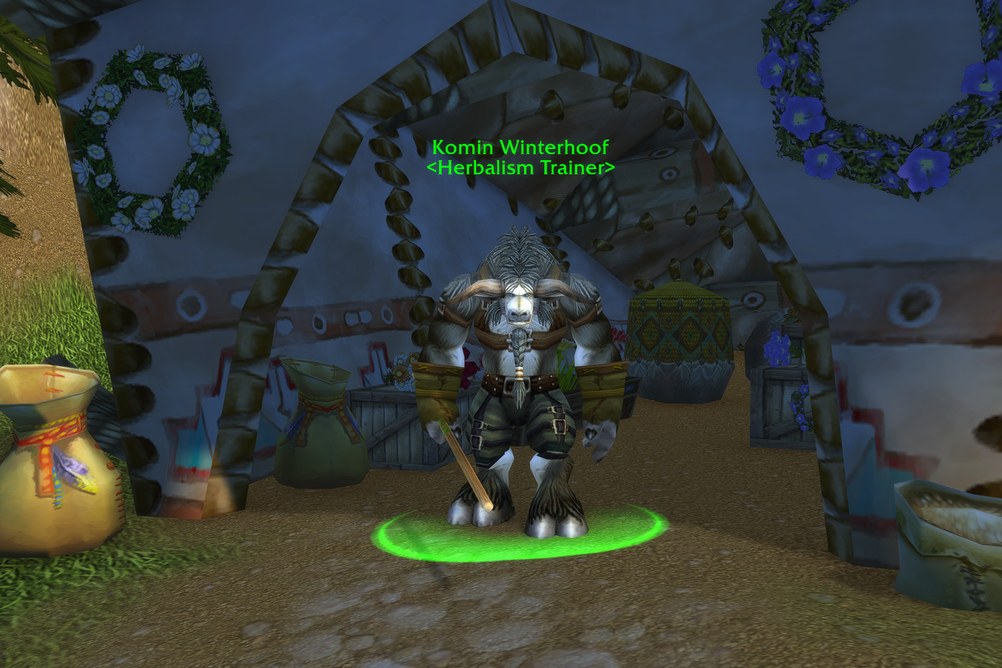 Komin Winterhoof, Herbalism Trainer in Thunder Bluff (WoW Forever)