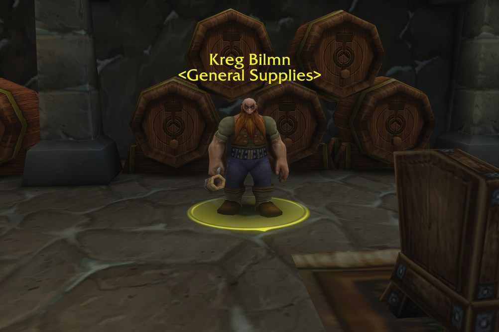 Kreg Bilmn, General Supplies in Dun Morogh (WoW Forever)