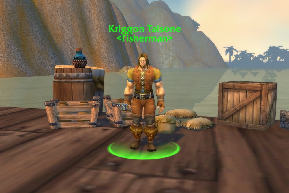 Kriggon Talsone, Fisherman in Westfall (WoW Forever)