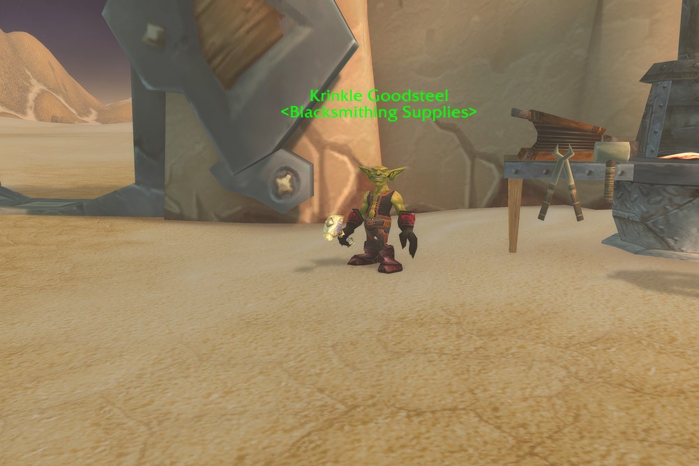 Krinkle Goodsteel, Blacksmithing Supplies in Tanaris (WoW Forever)