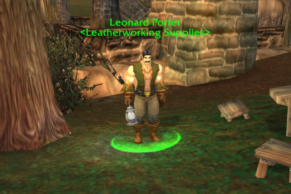 Leonard Porter, Leatherworking Supplies in Western Plaguelands (WoW Forever)