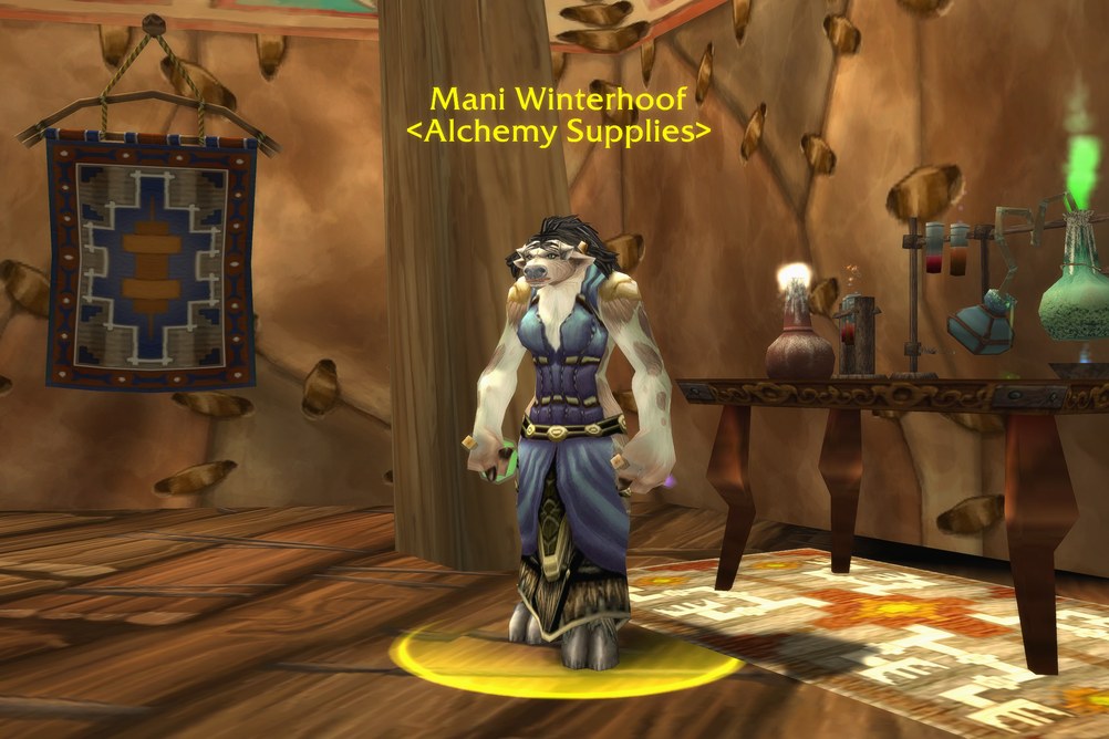 Mani Winterhoof, Alchemy Supplies in Thunder Bluff (WoW Forever)