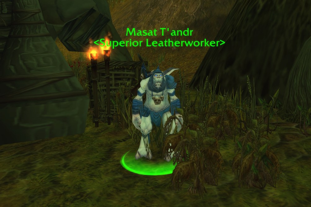 Masat T'andr, Superior Leatherworker in Swamp of Sorrows (WoW Forever)