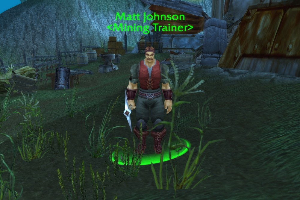 Matt Johnson, Mining Trainer in Duskwood (WoW Forever)