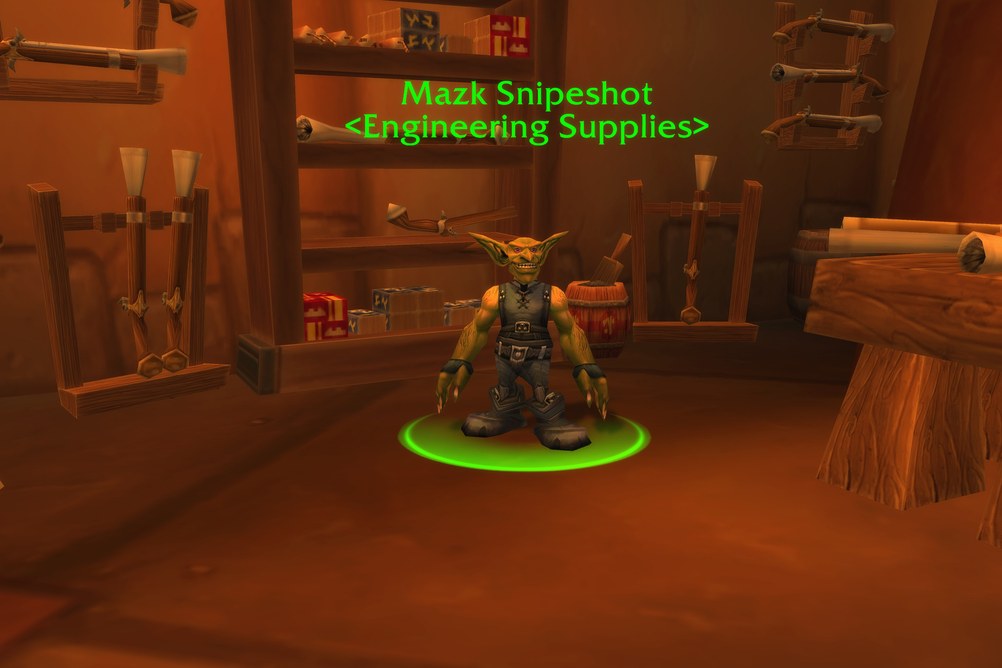 Mazk Snipeshot, Engineering Supplies in Stranglethorn Vale (WoW Forever)