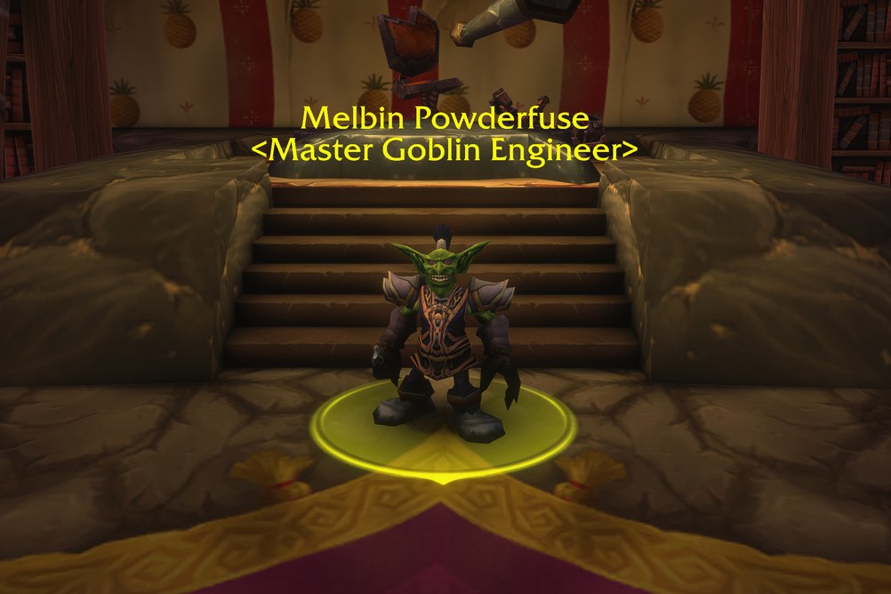 Melbin Powderfuse, Master Goblin Engineer in Riverglades (WoW Forever)