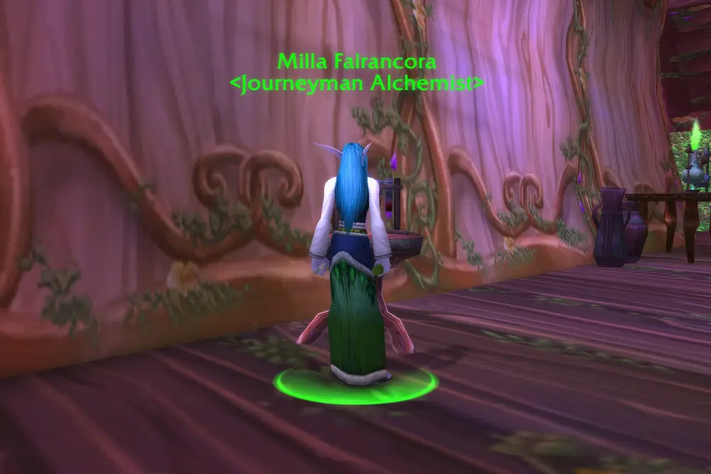 Milla Fairancora, Journeyman Alchemist in Darnassus (WoW Forever)