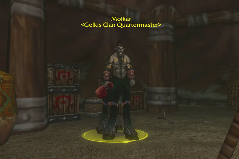 Molkar, Gelkis Clan Quartermaster in Desolace (WoW Forever)