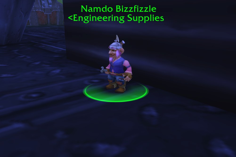 Namdo Bizzfizzle, Engineering Supplies in Dun Morogh (WoW Forever)