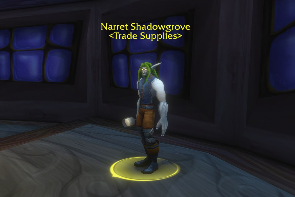 Narret Shadowgrove, Trade Supplies in Teldrassil (WoW Forever)