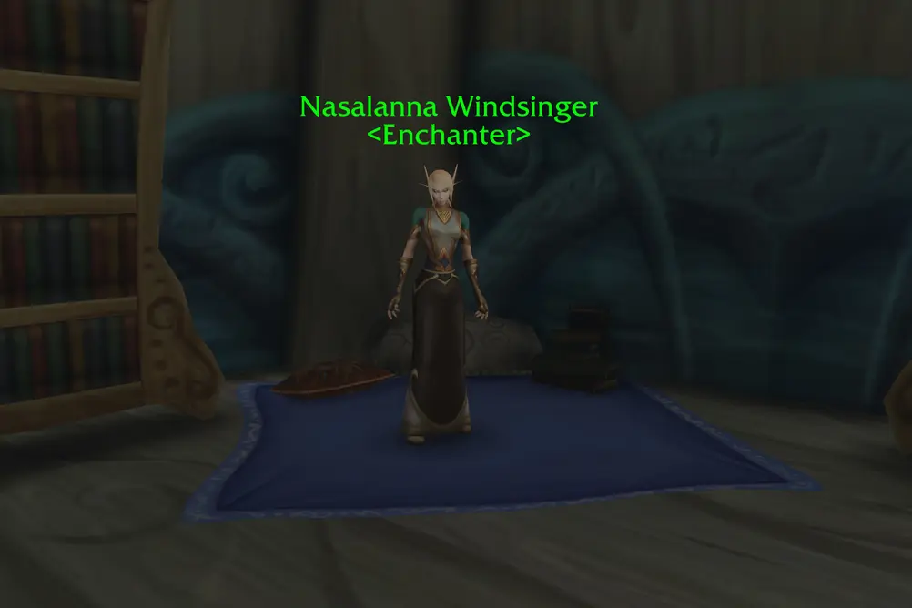 Nasalanna Windsinger, Enchanter in Zephras Isle (WoW Forever)
