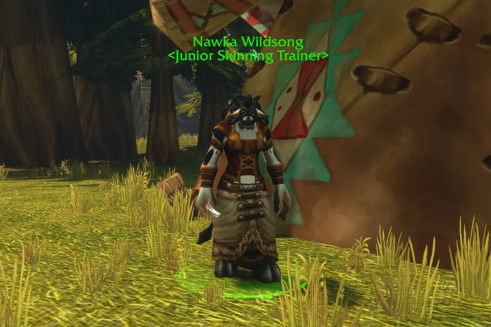 Nawka Wildsong, Junior Skinning Trainer in Mulgore (WoW Forever)