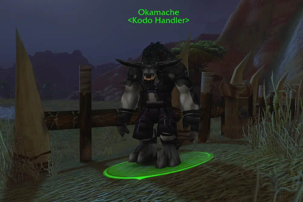 Okamache, Kodo Handler in The Barrens (WoW Forever)