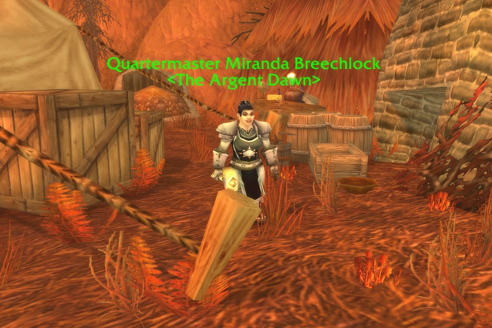 Quartermaster Miranda Breechlock, The Argent Dawn in Eastern Plaguelands (WoW Forever)