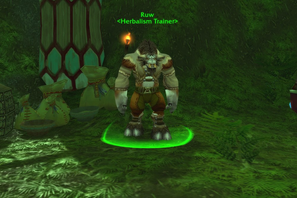 Ruw, Herbalism Trainer in Feralas (WoW Forever)