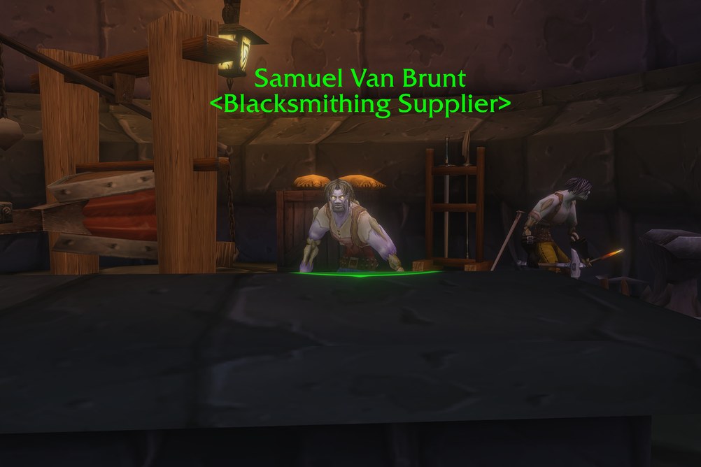 Samuel Van Brunt, Blacksmithing Supplier in Undercity (WoW Forever)