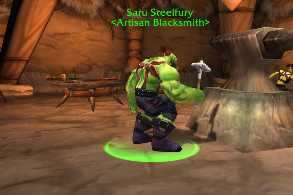 Saru Steelfury, Artisan Blacksmith in Orgrimmar (WoW Forever)