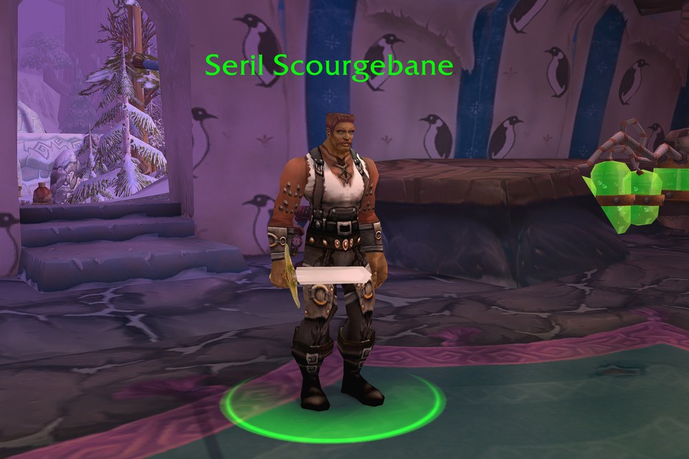 Seril Scourgebane, Master Swordsmith in Winterspring (WoW Forever)