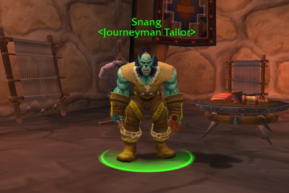 Snang, Journeyman Tailor in Orgrimmar (WoW Forever)