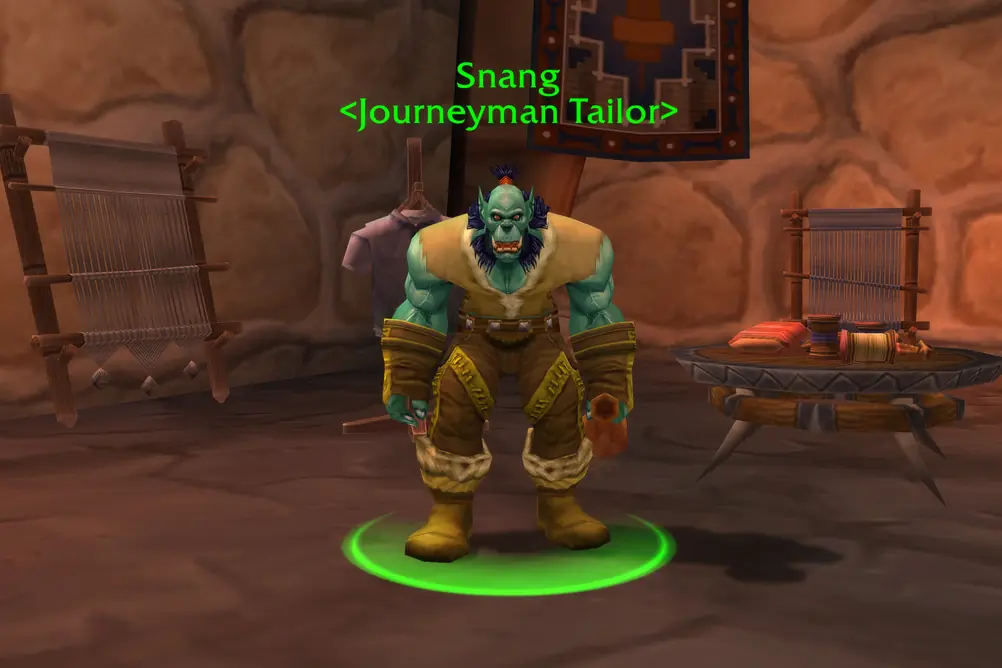 Snang, Journeyman Tailor in Orgrimmar (WoW Forever)