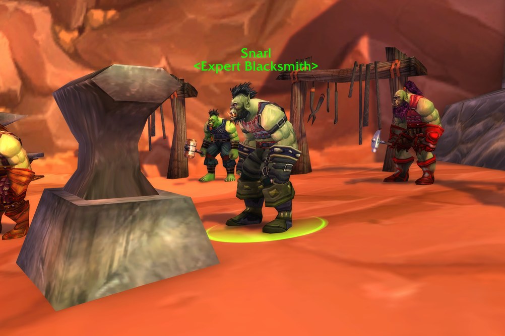 Snarl, Expert Blacksmith in Orgrimmar (WoW Forever)