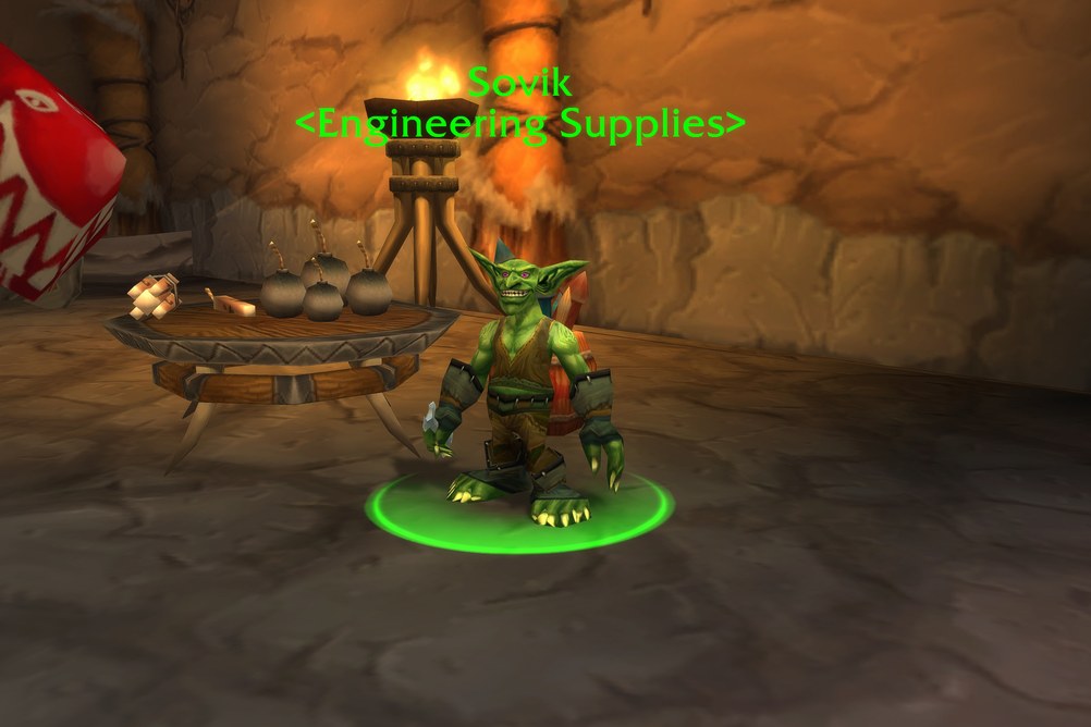 Sovik, Engineering Supplies in Orgrimmar (WoW Forever)