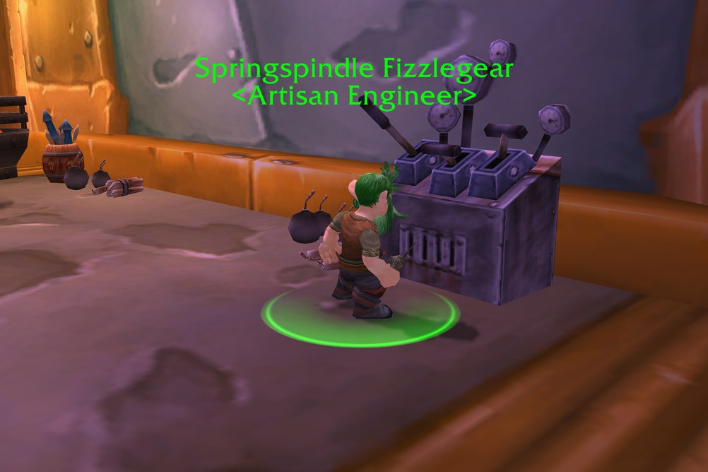 Springspindle Fizzlegear, Artisan Engineer in Ironforge (WoW Forever)