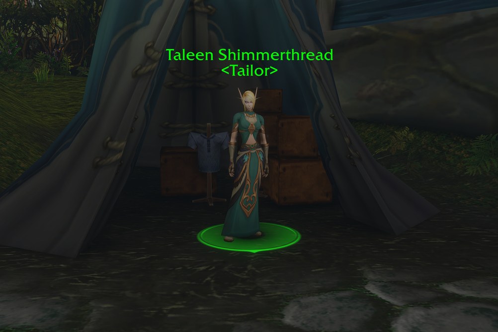 Taleen Shimmerthread, Tailor in Zephras Isle (WoW Forever)