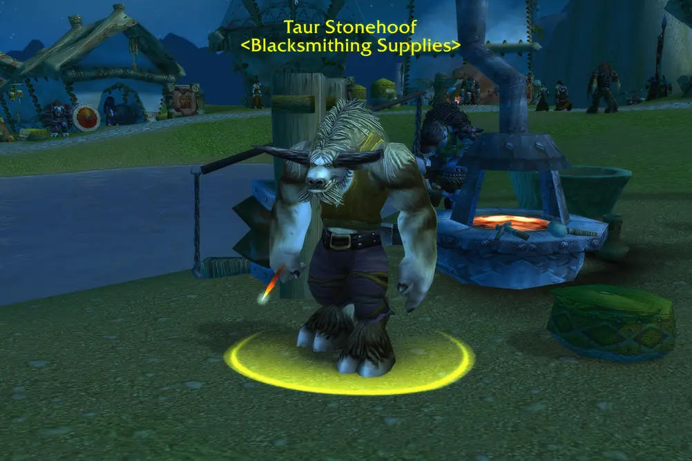 Taur Stonehoof, Blacksmithing Supplies in Thunder Bluff (WoW Forever)
