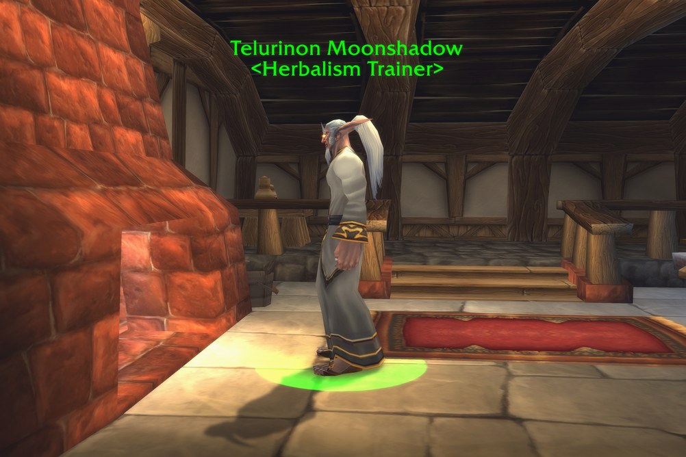 Telurinon Moonshadow, Herbalism Trainer in Wetlands (WoW Forever)