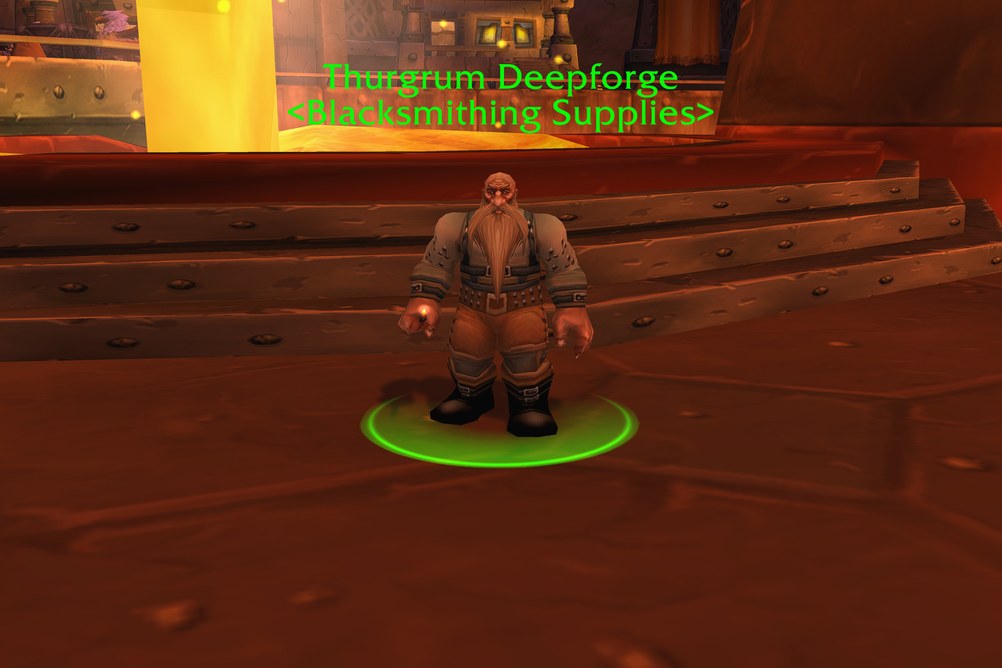Thurgrum Deepforge, Blacksmithing Supplies in Ironforge (WoW Forever)